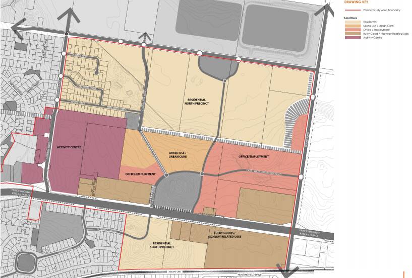 The council's structure plan for the land in east Warrnambool.
