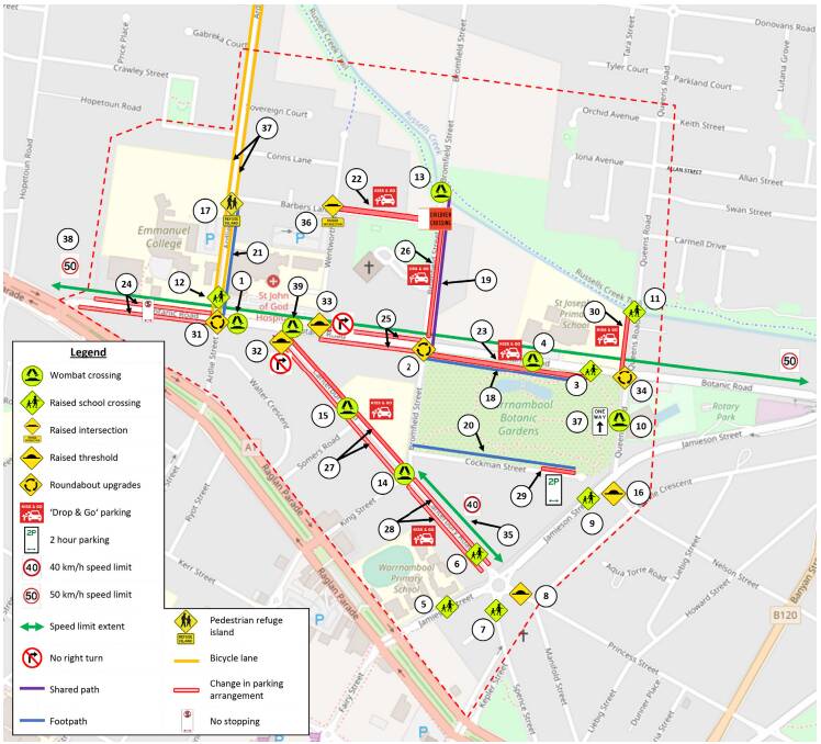 The proposed changes to the Botanic Road precinct.