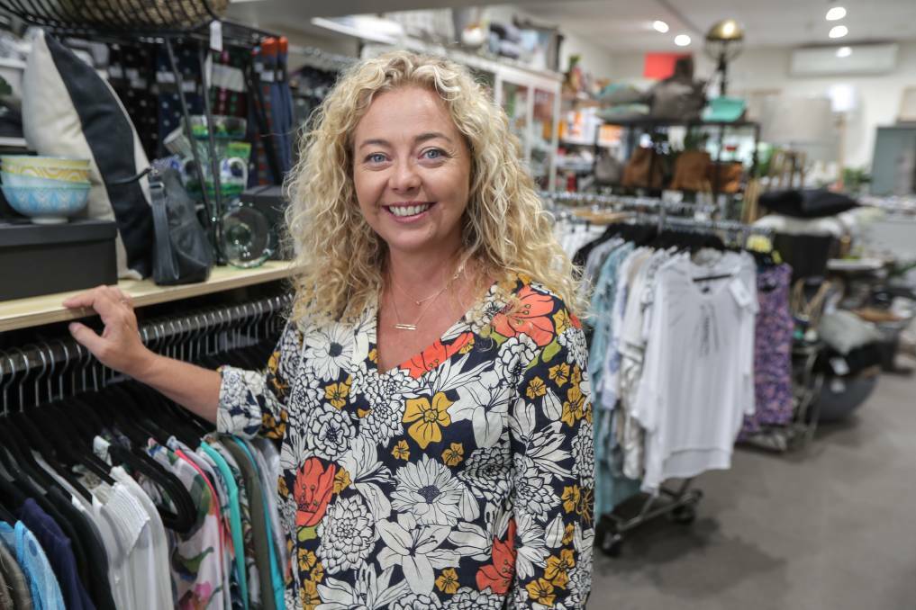 Working from home: Tracey Togni has decided to shut the doors on her clothes shop until after the crisis passes.