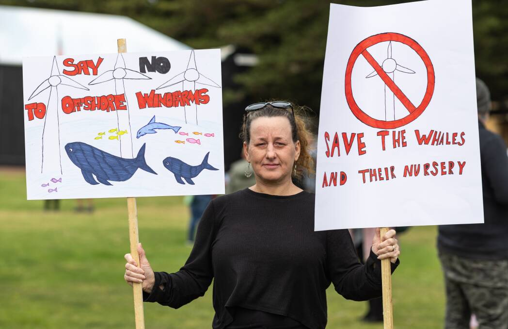 Warrnambool resident Debra Sands is concerned about the impact on the southern right whales. Picture by Anthony Brady