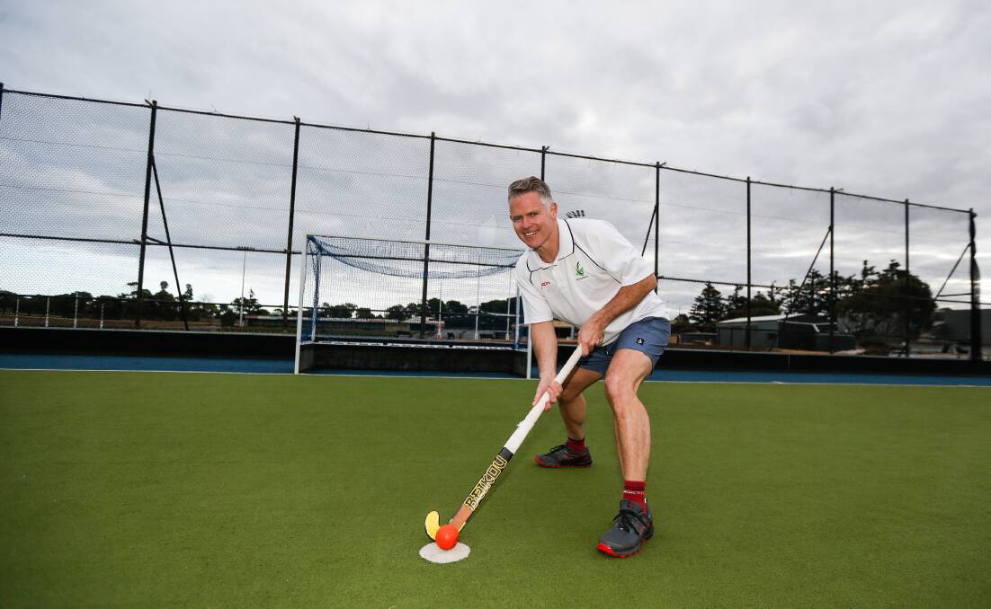Grand plans: Hockey president Paul Dillon says they are delighted with $600,000 to upgrade their pitch, but they are keen to make it even better. Picture: Anthony Brady 