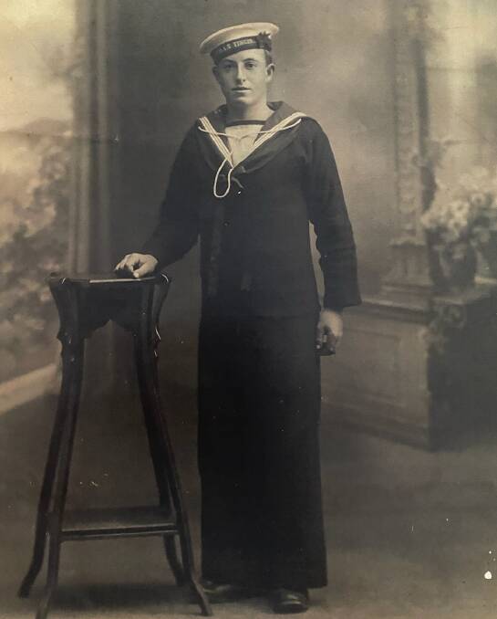 At sea: George Edwards served with the Australian navy during WWI.