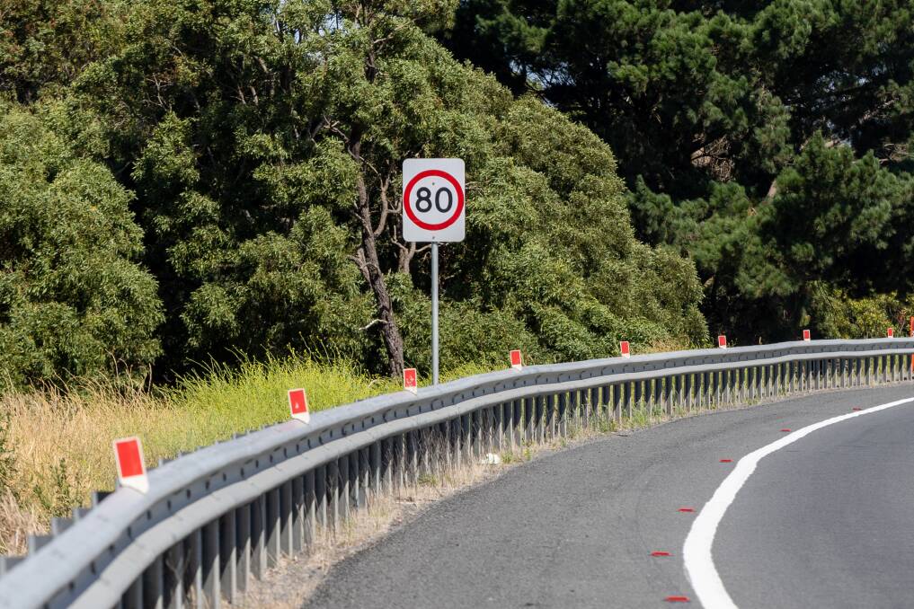 Yellow roadwork signs at Cudgee have been replaced with more permanent speed limit signs, but authorities say the 100km/h speed limit will return. 