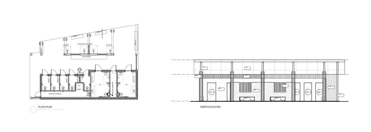 A design of the floor plan of the new amenity block.