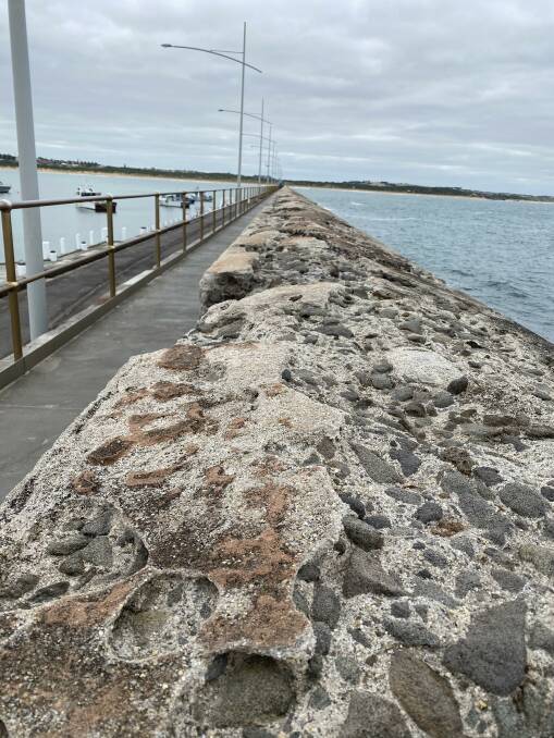 The crumbling breakwater is in need of an urgent upgrade.