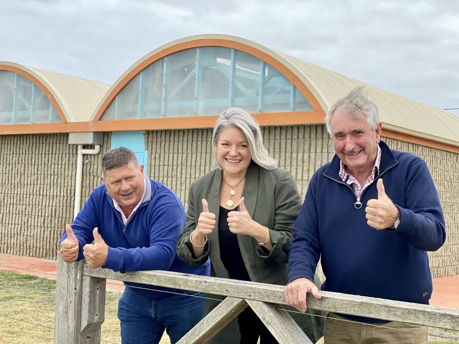 New look: Crs Damian Gleeson, Karen Foster and mayor Ian Smith welcome funding to upgrade East Beach in Port Fairy which will see the old toilet facilities upgraded.