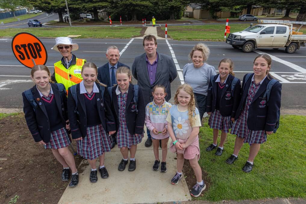 A new supervised school crossing on Raglan Parade has been welcomed by schools, parents, children and the city's mayor. Picture by Eddie Guerrero