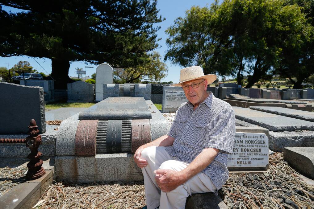 Remembered: Ray Welsford is running the popular cemetery tours again this year. Picture: Anthony Brady
