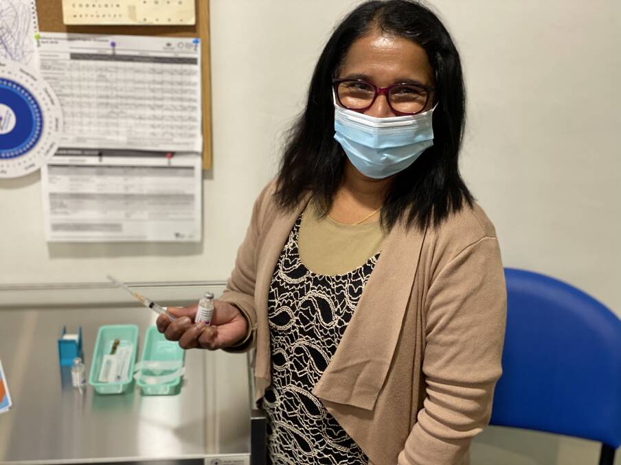 Rollout: Dr Jamila Perera said 20 people were vaccinated at the Mortlake clinic last Wednesday. Vaccinations will happen on Wednesdays in the town.