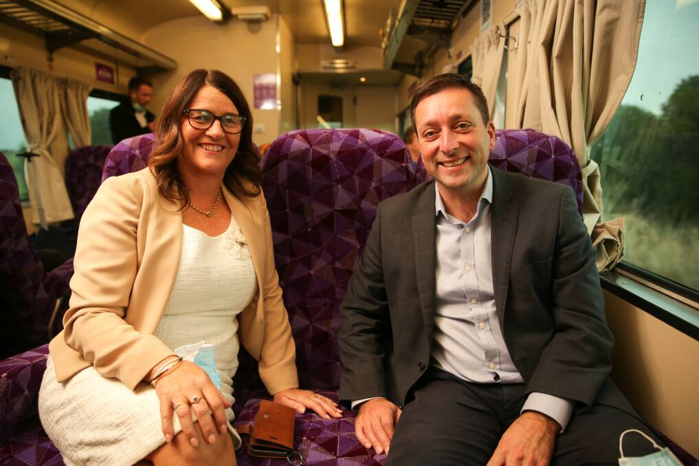 South West Coast MP Roma Britnell and Liberal leader Matthew Guy. Picture: Chris Doheny