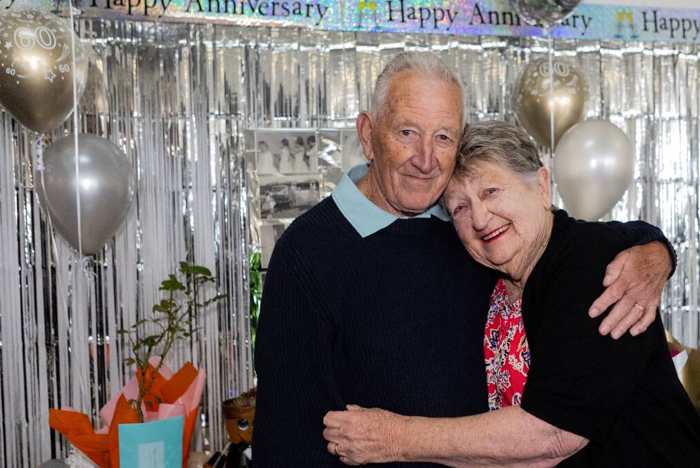 Fred and Marion van Bruggen celebrate their 60th wedding anniversary. Picture by Anthony Brady
