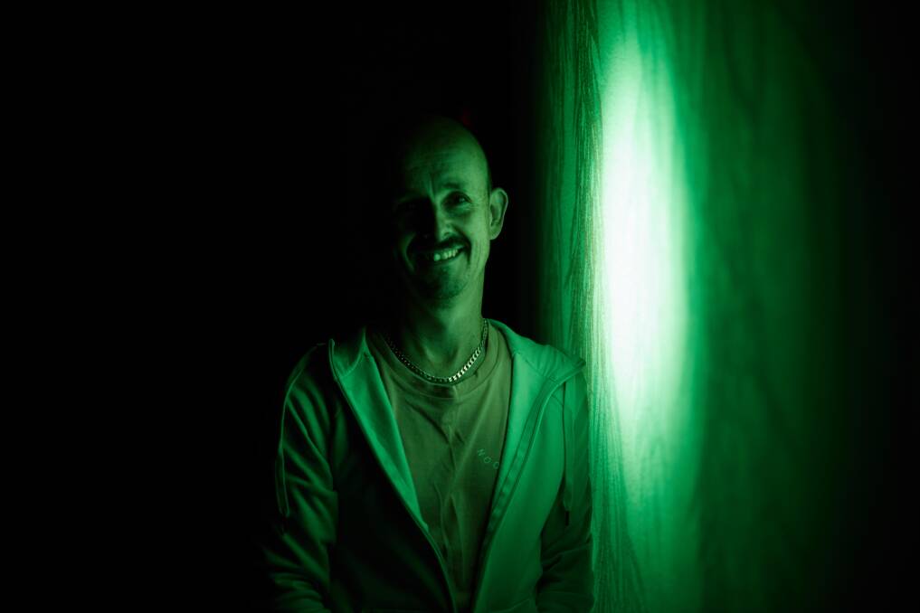 Warrnambool artist Jimmi Buscombe has created an interactive art work that glows in the dark. Picture supplied
