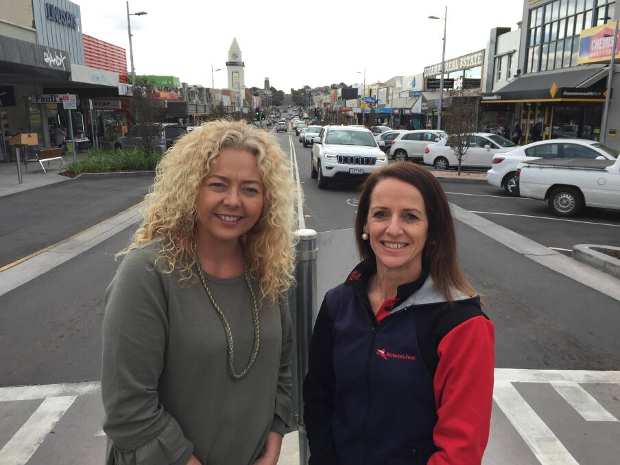 Sale time: Business owners Tracey Togni and Rachael Hoffmann are hoping a shopping event on Friday will revive late-night trading in Warrnambool's CBD. Picture: Katrina Lovell