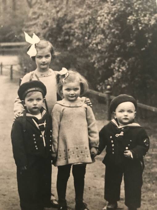 Precious times: Lydia Sinclair (centre) with three of her siblings in Berlin where they lived in 1938 before the outbreak of WWII.