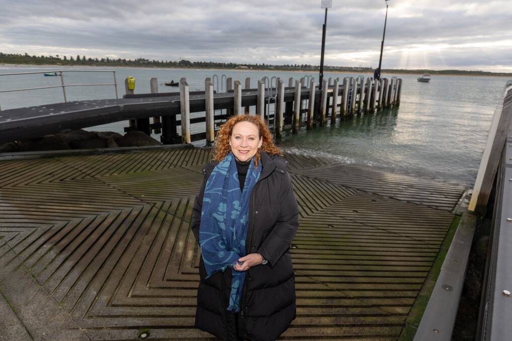 Ports and Freight Minister Melissa Horne visited the new boat ramp in May. There are now moves to add a third lane. Picture file