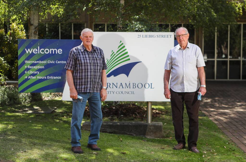 Expansion: Does Warrnambool need more than seven councillors? Former councillors Les Hawkins and John O'Brien think so. Picture: Morgan Hancock