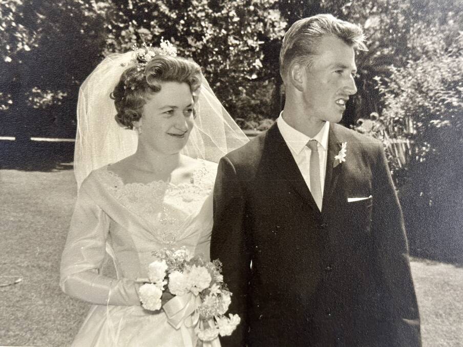 Marion and Fred van Bruggen on their wedding day in 1964.