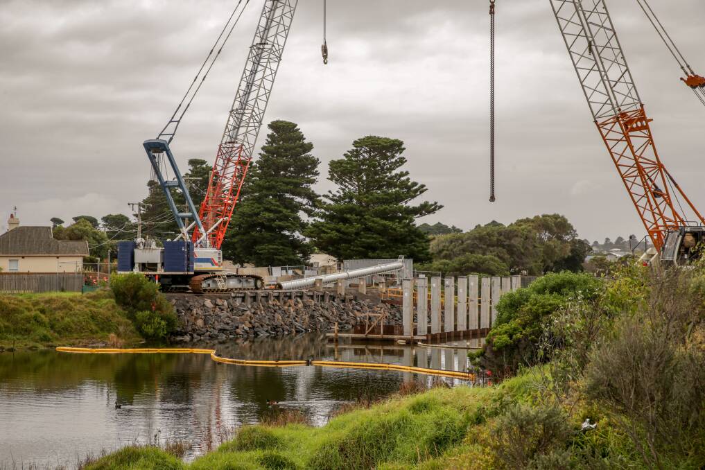 Work is continuing on South Warrnambool's Edwards Bridge.