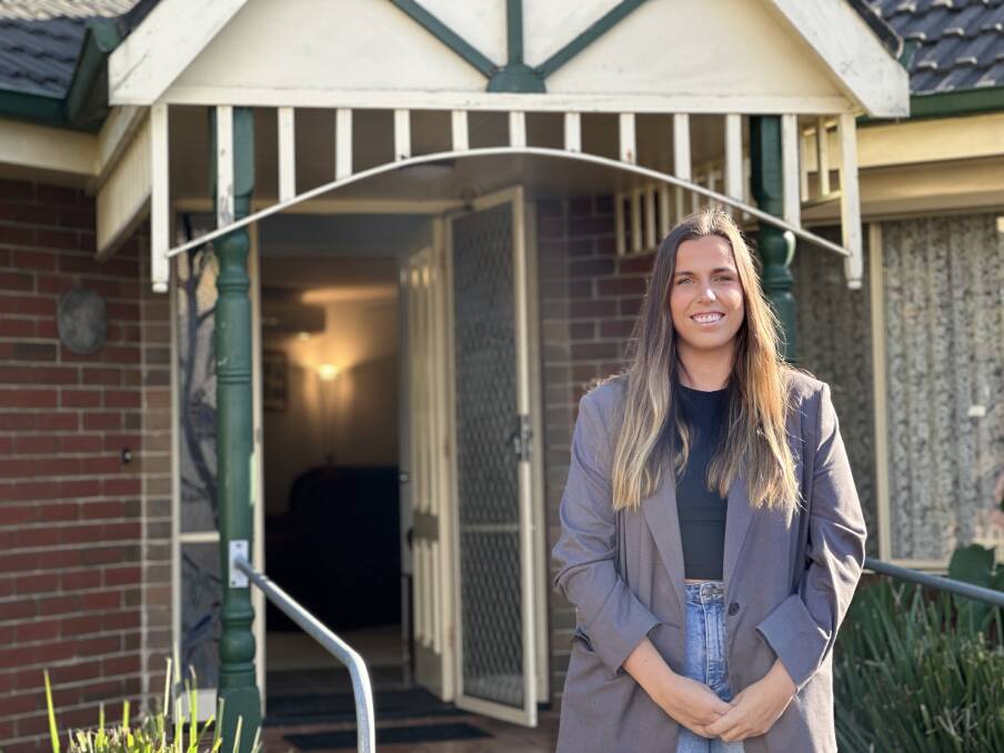 First homebuyer Erica Berg bought a north Warrnambool property at auction on Saturday.