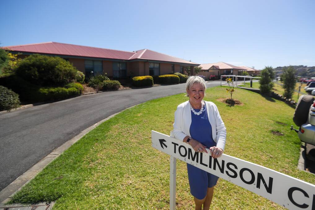 Lyndoch facelift: CEO Doreen Power in front of the Tomlinson facility which will be demolished to make way for a multi-story medical centre. Its residents will be moved to a soon-to-be-built facility next door. Picture: Morgan Hancock