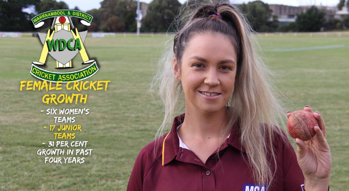 LOVING IT: Nestles player Brooke Herbertson is loving the chance to play in the Warrnambool and District Cricket Association's women's division. 
