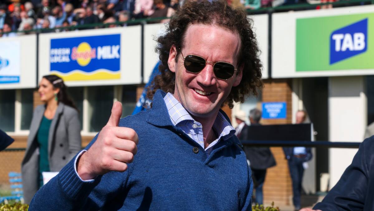 HAPPY: Winslow-raised trainer Ciaron Maher's Away Game ran second in the Golden Slipper Stakes at Rosehill on Saturday.