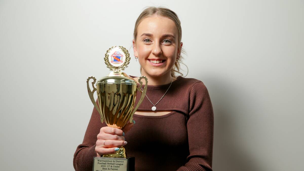 ALL SMILES: Russells Creek's Charlotte van der Starre saluted in the 17 and under best and fairest. Picture: Chris Doheny