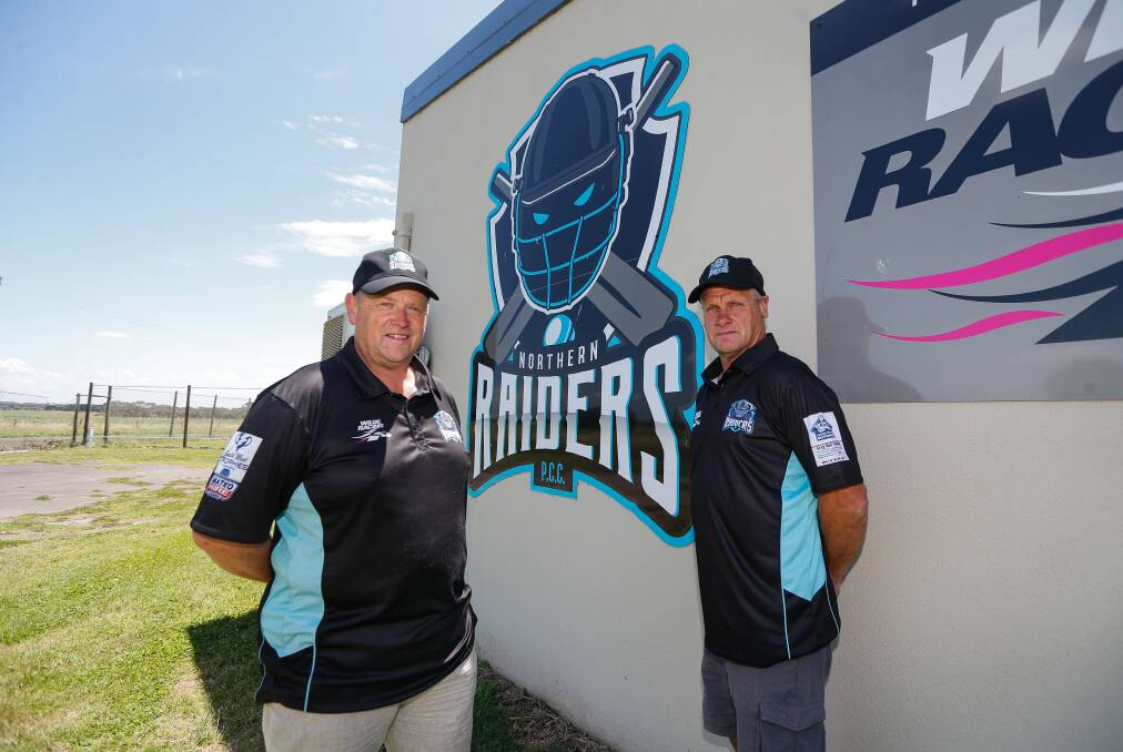 Trevor Dowd and Phil Hetherington after Grassmere announced it would join Northern Raiders. Picture: Anthony Brady