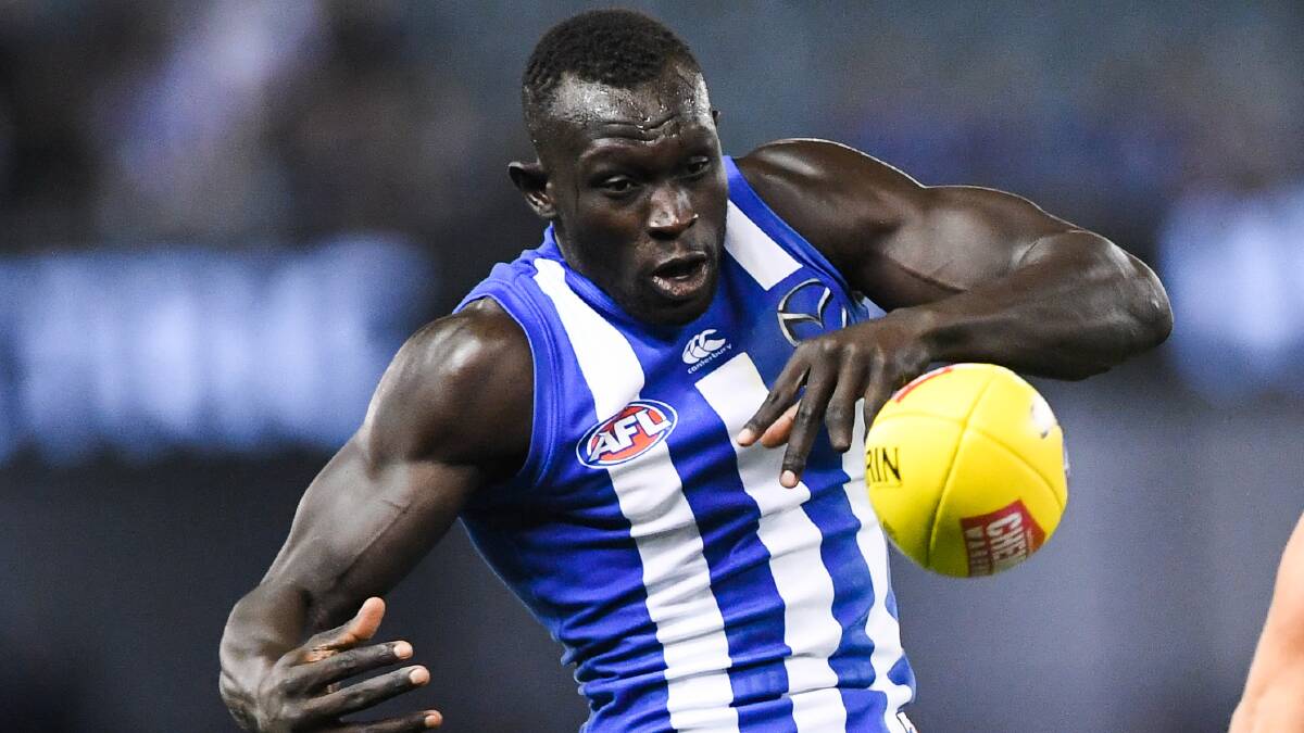 INSPIRATIONAL: Majak Daw will press for a senior return when he returns from a pectoral tear in three or four weeks time. Picture: Morgan Hancock
