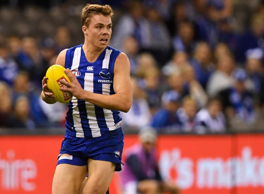 MAKING AN IMPACT: North Melbourne's Cameron Zurhaar is one of the most bruising forwards in the AFL. Picture: Morgan Hancock