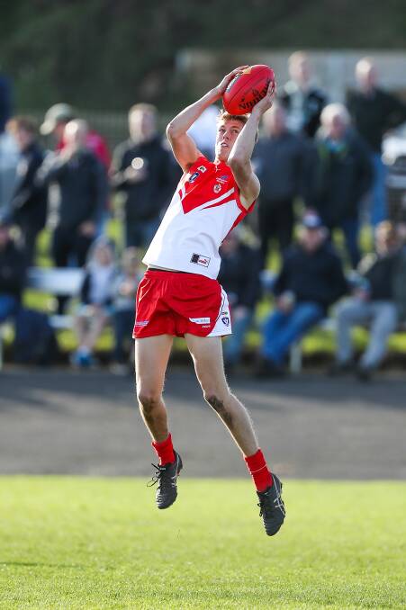 ONE TO WATCH: South Warrnambool youngster Jed Henderson is making a mark in red and white. Picture: Morgan Hancock