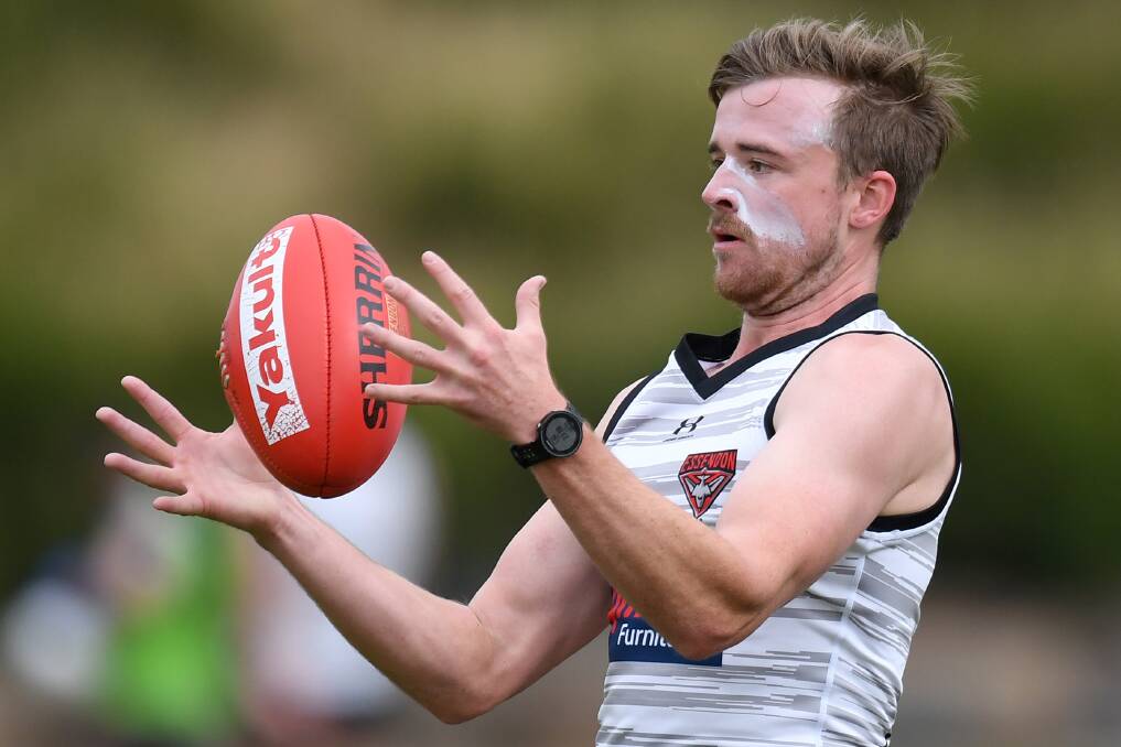 SEIZING AN OPPORTUNITY: Marty Gleeson at Essendon training this past season. The 27-year-old says he'd entertain another opportunity at the top level. Picture: Morgan Hancock