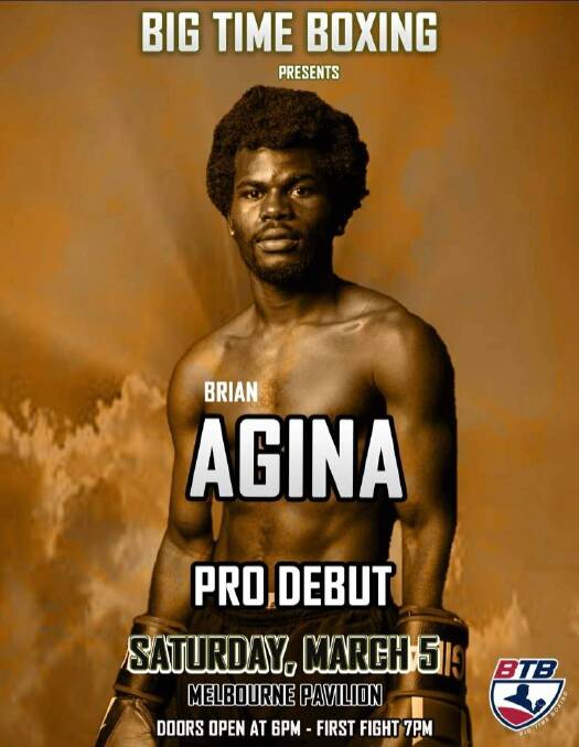 READY TO GO: Brian Agina's promotional poster.
