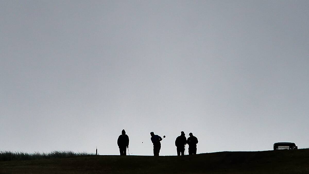 BETTER TIMES: Golfers tee off at Port Fairy early in the morning before the COVID-19 pandemic. Picture: Morgan Hancock