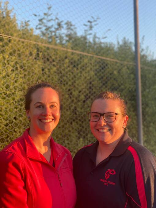 LEADING FROM THE FRONT: New Timboon Demons co-coaches Bethany Hallyburton and Carley Hickey are ready to take on the club's top job.