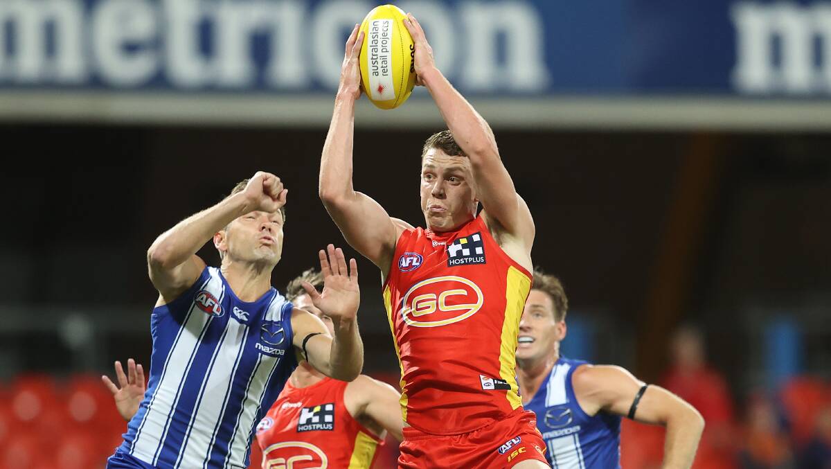 HITTING FORM: Former North Warrnambool Eagles forward Josh Corbett is making a mark with the Gold Coast Suns. Picture: Chris Hyde/Getty Images