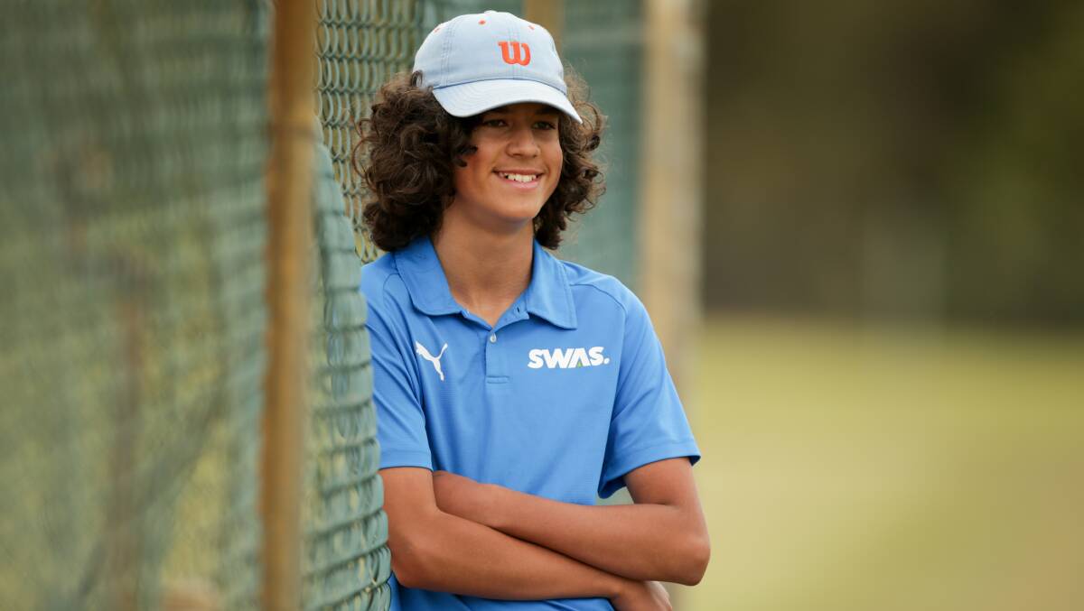 ONE TO WATCH: Benjamin Spencer at the Warrnambool Grasscourt Open. Picture: Chris Doheny