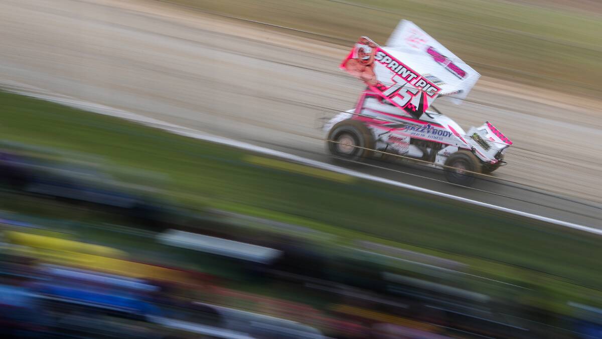 READY TO GO: David Donegan contests a previous South West Conveyancing Grand Annual Sprintcar Classic. Picture: Morgan Hancock