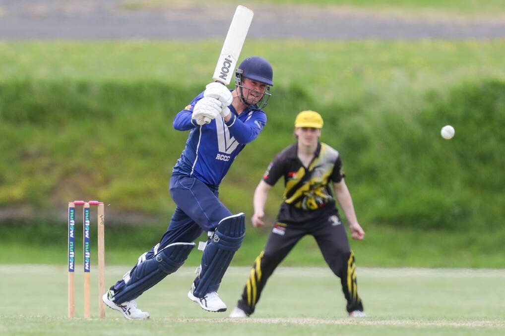 INNOVATIVE: Russells Creek skipper Cam Williams pushes a shot to the leg side in a one-dayer. Picture: Morgan Hancock