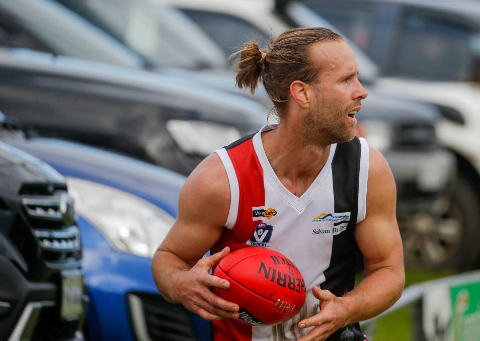 IN GOOD TOUCH: Koroit's Tim Martin. The Saints are finding their attacking mojo in 2021. Picture: Anthony Brady