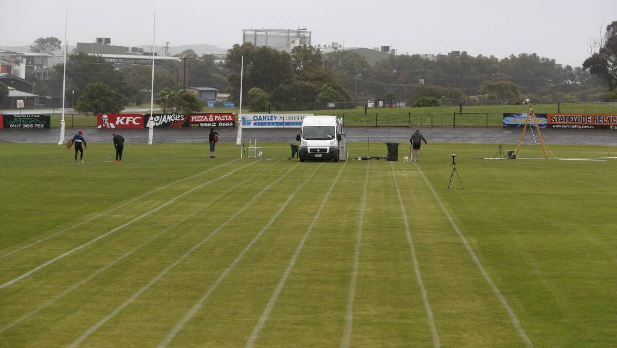 TOUGH TO SWALLOW: Heavy rain and thunderstorms forced Warrnambool Gift organisers to pull the pin on Saturday. Picture: Morgan Hancock