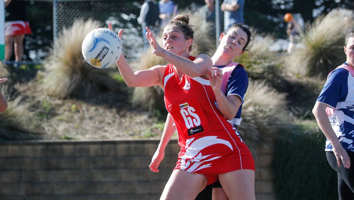 ONE TO WATCH: Annie Blackburn takes possession in a practice match for South Warrnambool. Picture: Chris Doheny