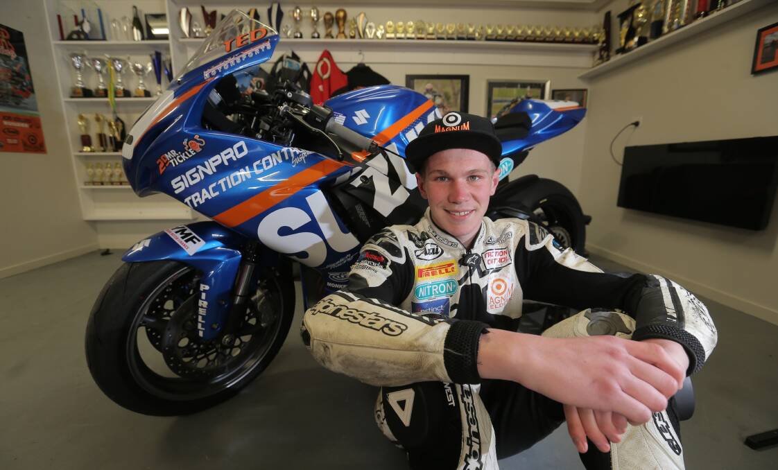 POSITIVE START: Warrnambool superbike rider Ted Collins has enjoyed a strong first year in the sport, finishing fifth overall. Picture: Vicky Hughson