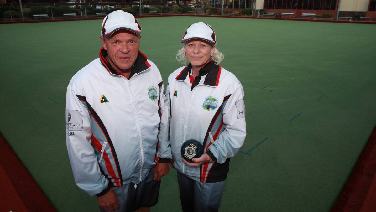 CLOSE, BUT NO CIGAR: Dennington's Darren King and Sheridan Barling finished second in the West Coast Region mixed pairs final.