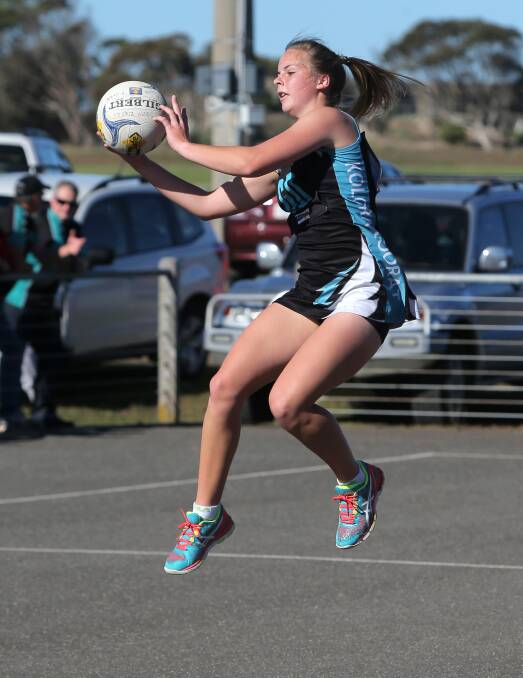 FLYING: Kolora-Noorat's Brooke Hoare came close in the D.G. Membery Medal, going down by just one vote in the count. Picture: Rob Gunstone