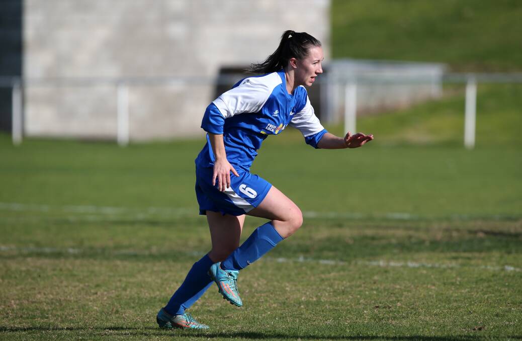 ON THE BALL: Warrnambool Rangers' midfielder Isobel Stewart runs to find the ball through midfield. Picture: Amy Paton