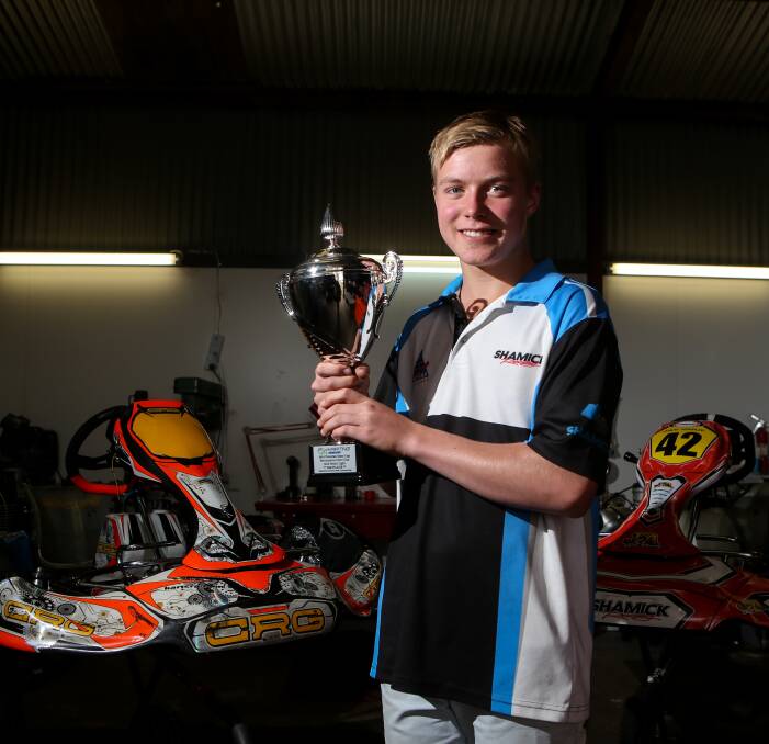 BIG PLANS: Jay Coul is set to take on the Australian Karting Championship next year. He dreams of making the Formula One circuit. Picture: Amy Paton