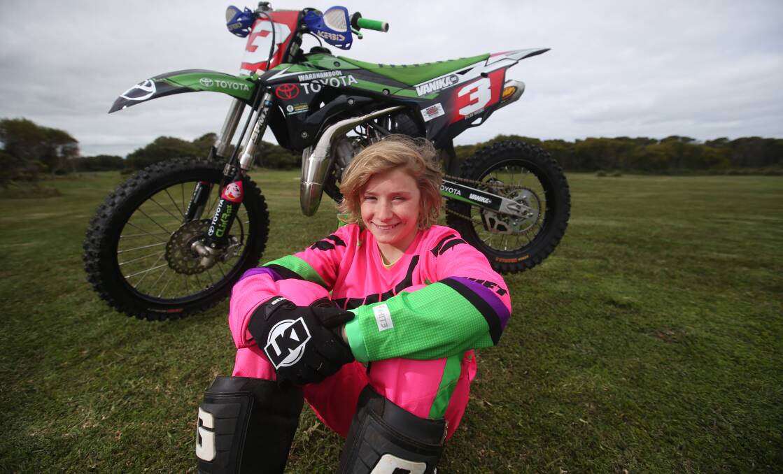 REVVING UP: Bushfield's Dylan Parsons will compete at the Australian Junior Motocross Championships in Renmark. Picture: Vicky Hughson