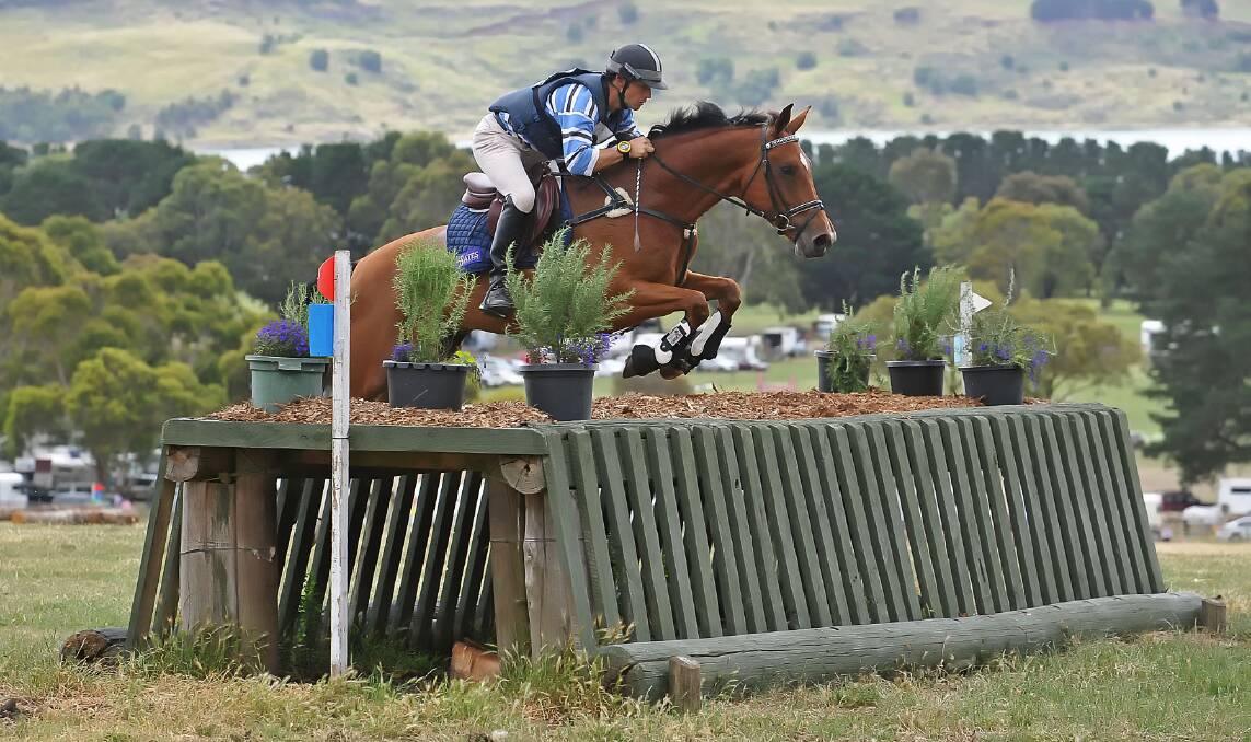 PICTURESQUE: Shane Rose jumps Taurus in the CCI three star class last year. Several three star horses competed again this year. 