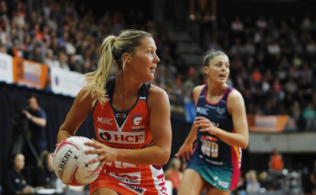FITTING IN: Camperdown
export Sarah Wall is playing
a crucial role in Giants Netball's
top place berth in Super Netball.
Picture: Getty Images